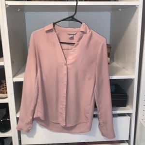 V-neck button up blouse